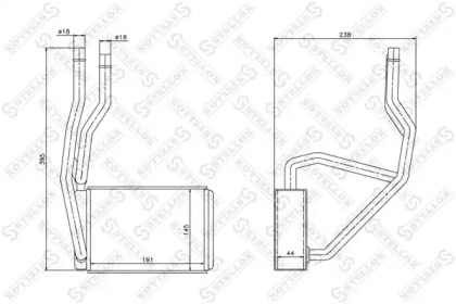 Теплообменник, отопление салона STELLOX 10-35132-SX