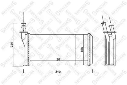 Теплообменник, отопление салона STELLOX 10-35148-SX