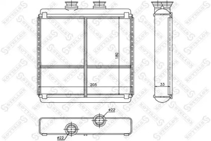 Теплообменник, отопление салона STELLOX 10-35208-SX