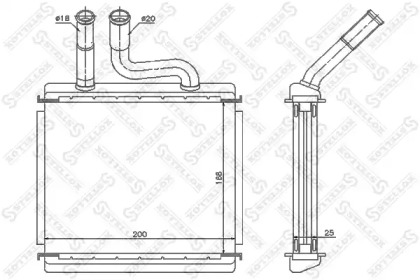 Теплообменник, отопление салона STELLOX 10-35218-SX