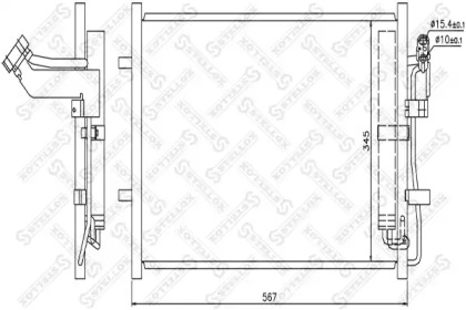 Конденсатор, кондиционер STELLOX 10-45735-SX