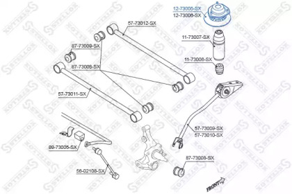 Опора стойки амортизатора STELLOX 12-73005-SX