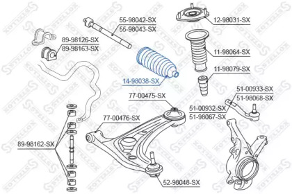 Пыльник STELLOX 14-98038-SX