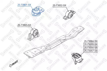 Подвеска, двигатель STELLOX 25-73001-SX