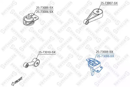 Подвеска, двигатель STELLOX 25-73009-SX