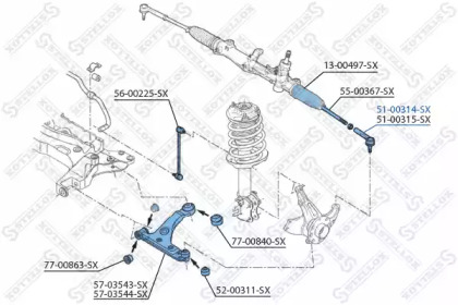 Шарнир STELLOX 51-00314-SX