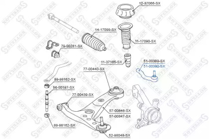 Шарнир STELLOX 51-00390-SX