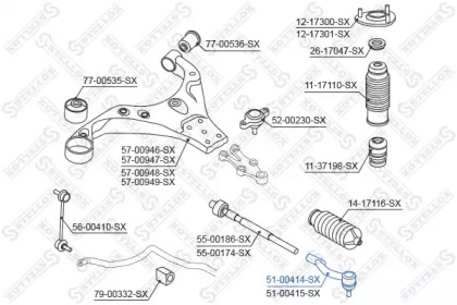 Шарнир STELLOX 51-00414-SX