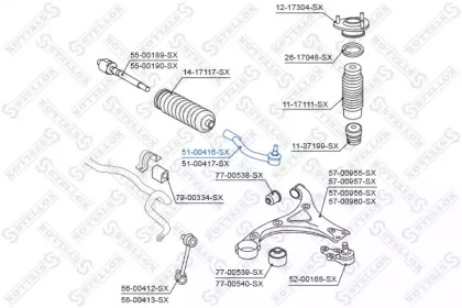 Шарнир STELLOX 51-00416-SX