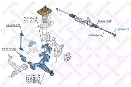 Шарнир STELLOX 51-00641-SX