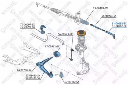 Шарнир STELLOX 51-00683-SX