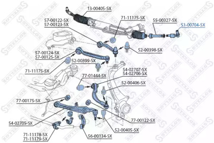 Шарнир STELLOX 51-00704-SX