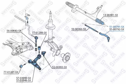 Шарнир STELLOX 51-00791-SX