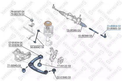 Шарнир STELLOX 51-00804-SX