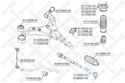 Шарнир STELLOX 51-04904-SX