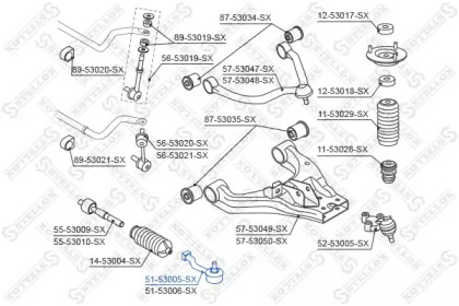 Шарнир STELLOX 51-53005-SX