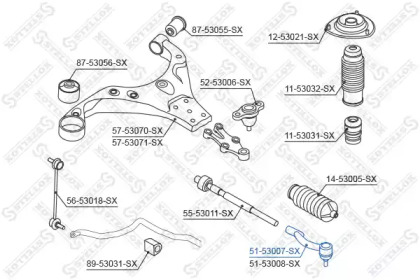 Шарнир STELLOX 51-53007-SX