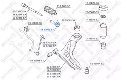 Шарнир STELLOX 51-53009-SX