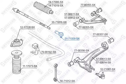 Шарнир STELLOX 51-71009-SX