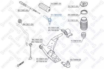 Шарнир STELLOX 51-73010-SX
