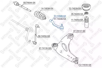 Шарнир STELLOX 51-74049-SX