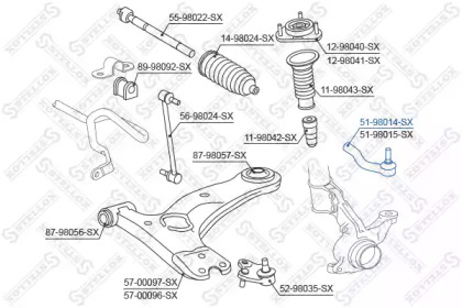 Шарнир STELLOX 51-98014-SX