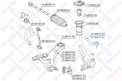 Шарнир STELLOX 51-98021-SX