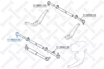 Шарнир STELLOX 51-98043-SX