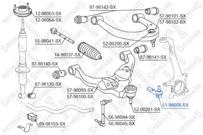 Шарнир STELLOX 51-98066-SX