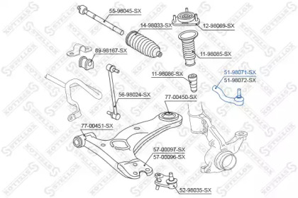 Шарнир STELLOX 51-98071-SX