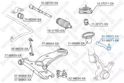 Шарнир STELLOX 51-98072-SX