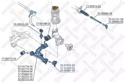 Шарнир STELLOX 52-00286-SX