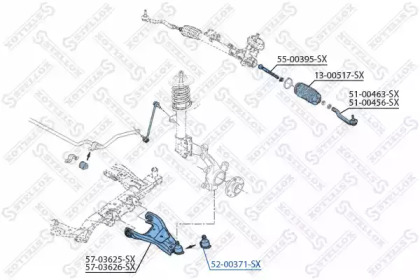 Шарнир STELLOX 52-00371-SX