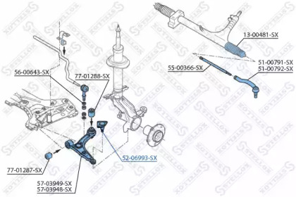 Шарнир STELLOX 52-06993-SX