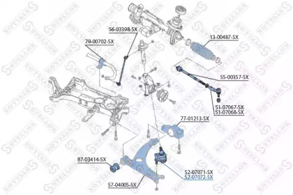 Шарнир STELLOX 52-07072-SX