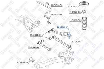 Шарнир STELLOX 52-51006-SX