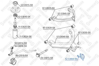 Шарнир STELLOX 52-53004-SX