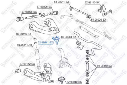 Шарнир STELLOX 52-98041-SX