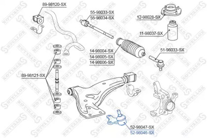 Шарнир STELLOX 52-98046-SX