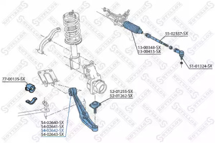 Рычаг независимой подвески колеса STELLOX 54-02642-SX