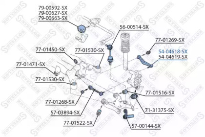 Рычаг независимой подвески колеса STELLOX 54-04618-SX