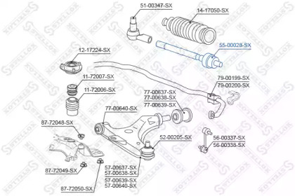 Шарнир STELLOX 55-00028-SX