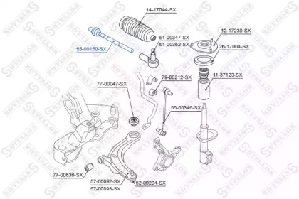 Шарнир STELLOX 55-00150-SX