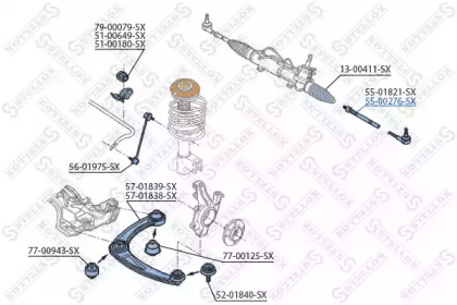 Шарнир STELLOX 55-00276-SX