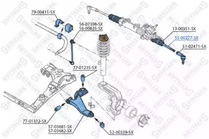 Шарнир STELLOX 55-00277-SX