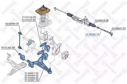 Шарнир STELLOX 55-00286-SX