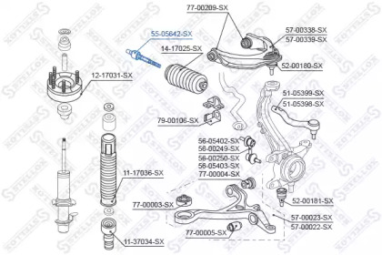 Шарнир STELLOX 55-05642-SX