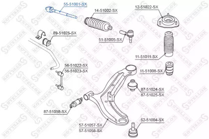 Шарнир STELLOX 55-51001-SX