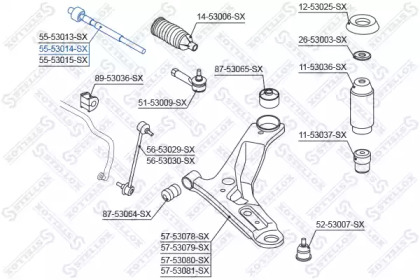 Шарнир STELLOX 55-53014-SX