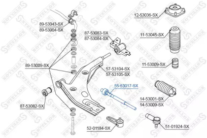 Шарнир STELLOX 55-53017-SX